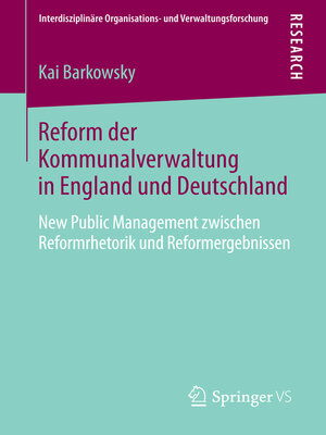 cover image of Reform der Kommunalverwaltung in England und Deutschland